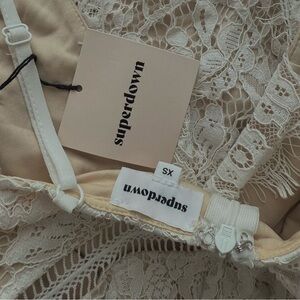 Revolve Super Down, White Lace XS, Never worn!!